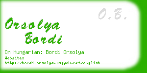 orsolya bordi business card